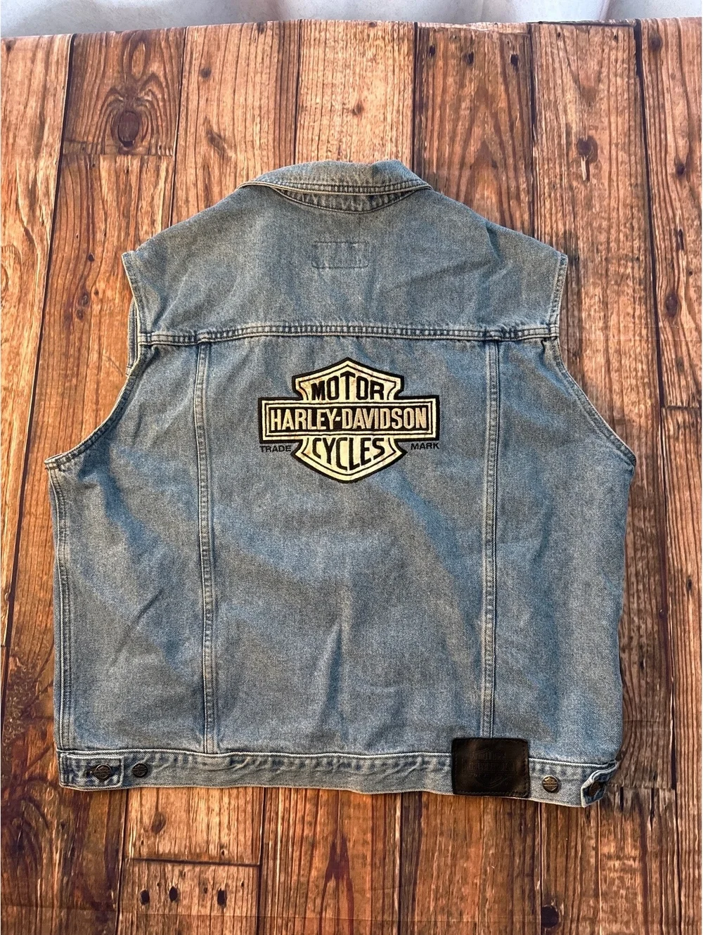 Harley-Davidson Denim Vest Large Back Logo